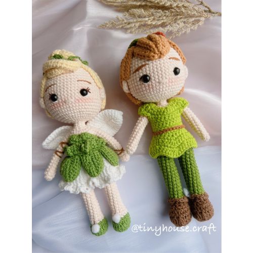 Peter Pan / Tinker Bell crochet doll finished toy