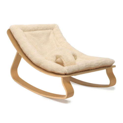 Levo Beech Wood Baby Bouncer | Ecru