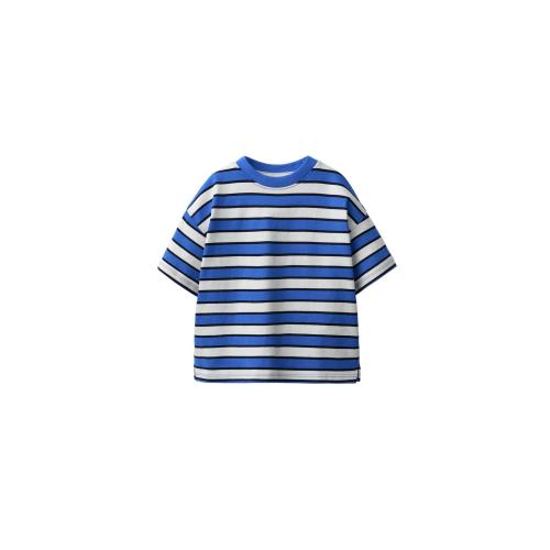 STRIPED T-SHIRT - Ecru / Blue | ZARA United States
