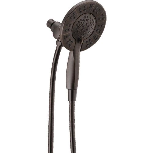 Delta 4-Setting In2ition 2-in-1 Dual Shower Head with HandHeld Spray, Venetian Bronze Detachable Shower Head with Hose, Showerhead, 1.75 GPM Flow Rate, Venetian Bronze 58499-RB