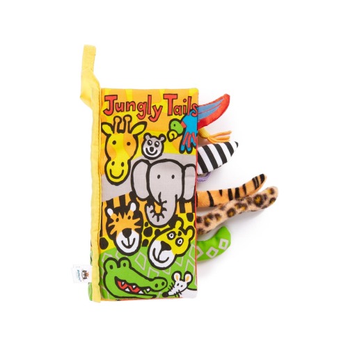 Jellycat Jungly Tails Cloth Book, Multi