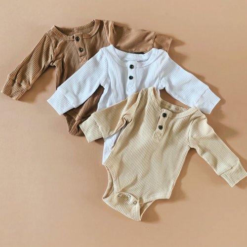 Ribbed Cotton Bodysuit in Oatmeal
– LUCKY PANDA KIDS