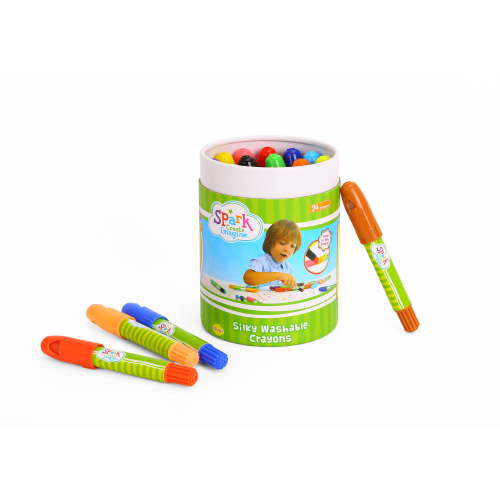 Spark. Create. Imagine. Silky Crayons, 24 Count, Multicolor