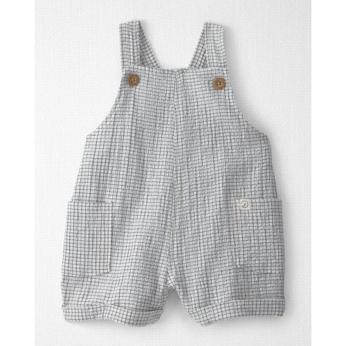 Baby Organic Cotton Seersucker Gauze Shortalls - Little Planet | Carter's