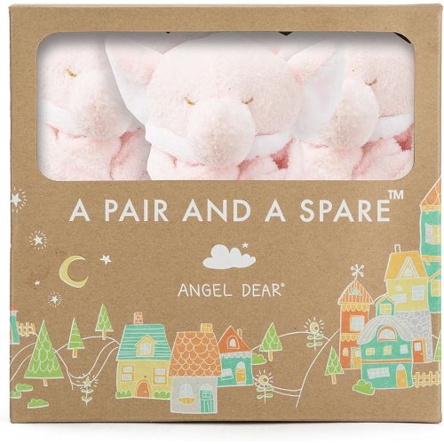 Angel Dear - Pink Elephant, Pair and A Spare Blankie Set