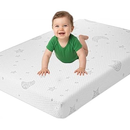 Pack and Play Mattress 38x26 Inch, Dual-Sided Memory Foam Playard Mattress Pad 3 Inch Thick with Breathable Removable Cover, CertiPUR-US Certified Travel Mattress for Playpen
