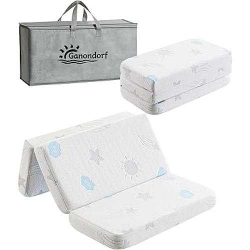 Ganondorf 38"X26" Trifold Pack and Play Mattress Pack N Play Mattress Dual-Sided Memory Foam Baby Mattress Pad