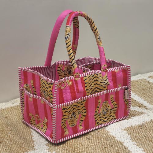 Tiger Print Nappy Caddy