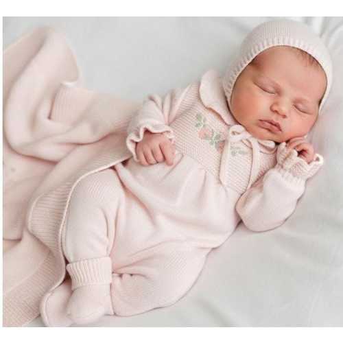 Personalized 100% Cotton Embroidered Baby Girl Hospital Coming Home Set | Newborn Outfit