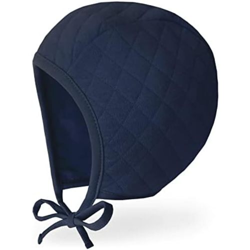 JELLYTREE Baby Hat Bonnet Quilted Pilot Cap Warm Muslin Lined Cotton Toddler Boys Girls Fashion Infant Beanie, 6m 12m 18m