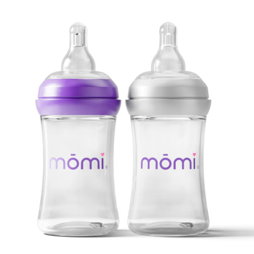 mōmi breast-like bottle sets, 4oz glass