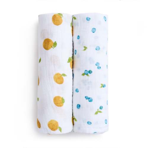 Aden + Anais Large Cotton Muslin Swaddle (2 Pack), Fresh Fruit