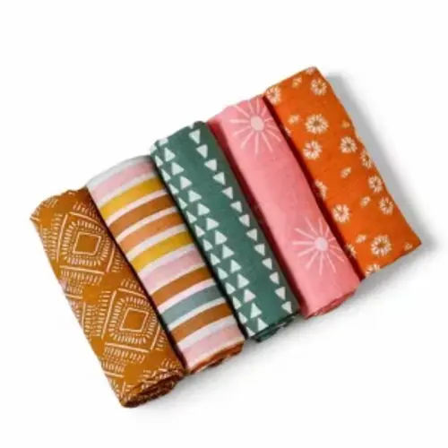 5-Pack Cotton Burp Cloth for Baby - Kidzly