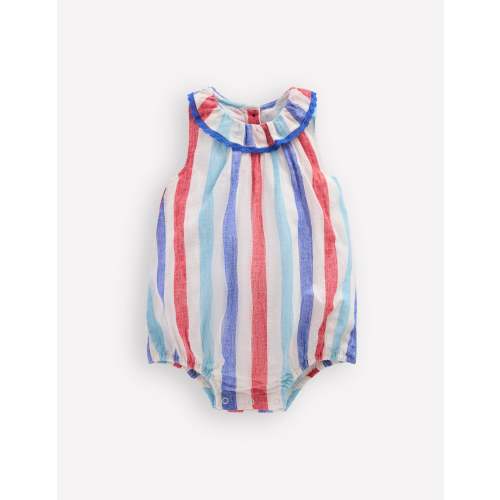 Frill Neck Bubble Romper-Pink Ditsy Floral | Boden USA
