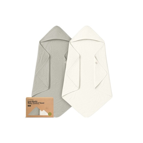2-Pack Lyra Muslin Hooded Towels