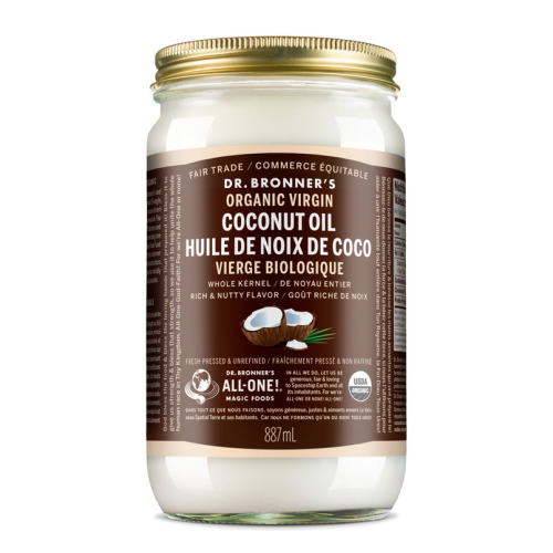 Dr. Bronner's Organic Whole Kernel Virgin Coconut Oil Large