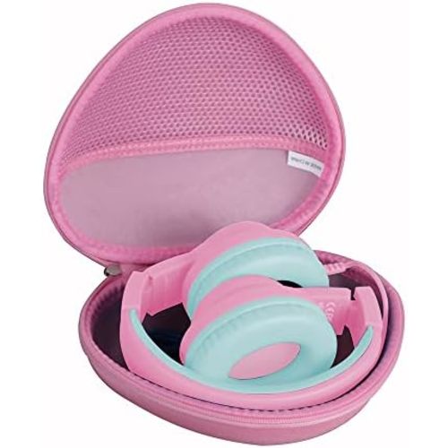Hermitshell Hard Travel Case for iClever HS19 / iClever BTH12 Kids Headphones (Pink)