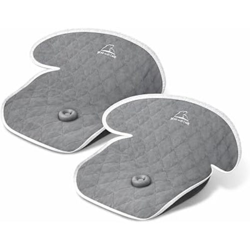 Bear and Care - Piddle Pads - Strollers, Bouncers & Car Seat Pad, Waterproof & Machine-Washable Cover on Car Potty for Toddler Toilet Training (Gray, 2 Count (Pack of 1))