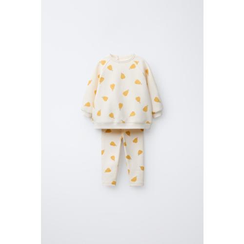 PEARS SWEATSHIRT AND LEGGINGS SET - Ecru | ZARA United States