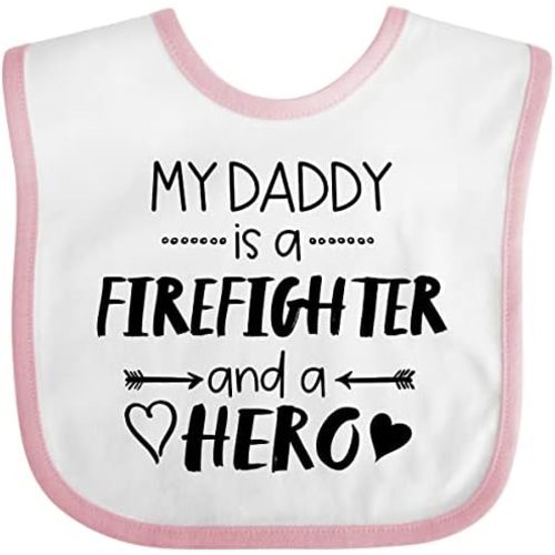 inktastic My Daddy Is a Firefighter and a Hero Baby Bib