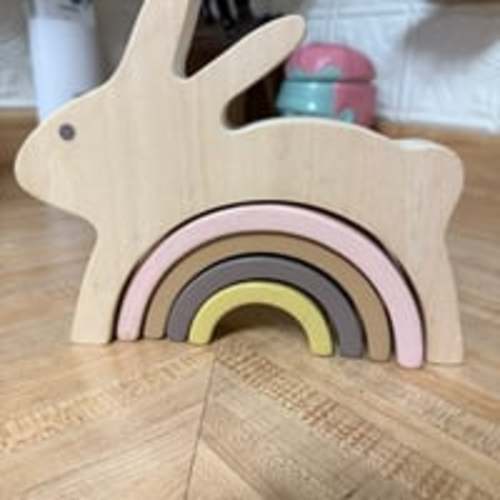 Hearth & Hand Magnolia Bunny Wood Stacker