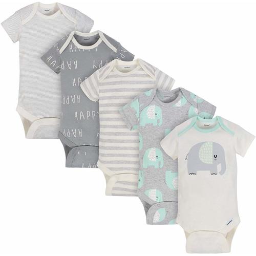 Baby 3-Pack Organic Short-Sleeve Onesies Bodysuits