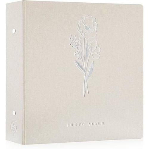 Lanpn Photo Album 4x6 1000 Pockets, Extra Large Capacity Linen Cover Picture Albums Holds 1000 Horizontal and Vertical Photos Beige