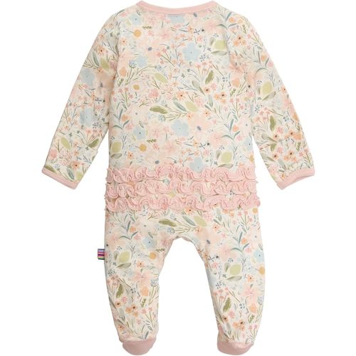 Magnetic Me Girls Modal Magnetic Baby Footie Pajamas | Silky Soft Modal Fabric | Baby Sleepers Available Sizes PRE - 24M