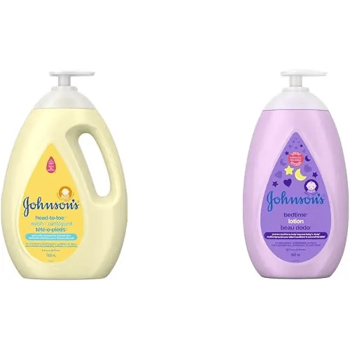 Johnson's Baby Wash and Shampoo (1000 ml) + Johnson's Baby Bedtime Moisturizing Lotion (800 ml)