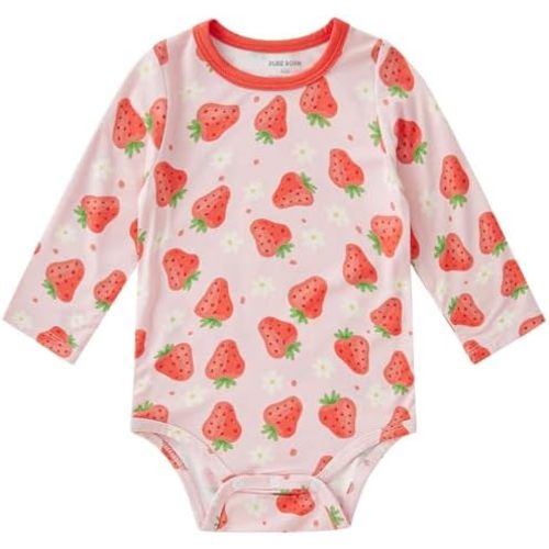 pureborn Baby Girls Boys Bodysuit Super Soft Cotton Romper 0-24 Months