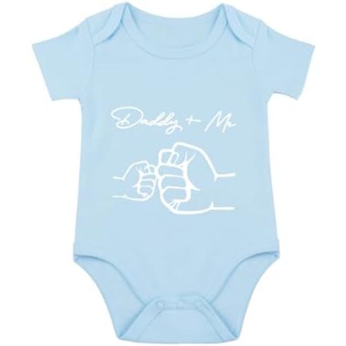 listery Daddy and Me Bodysuit Infant Baby Bodysuit I Love Dad Bodysuit Funny Father's Day Outfits 0-6Months