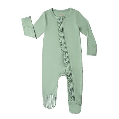 Baby Girls Rompers Soft Infant Toddler Zippered Footed Romper Newborn Viscose from Bamboo Pjs