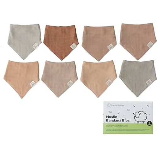 Muslin Bandana Drool Bibs, Ultra-Soft, Stylish, and Lightweight Baby Bandana Drool Bibs, Suitable for Milk Dribbles, Burps, and Spills, Ideal for Both Newborn Boys and Girls