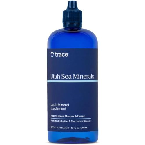 Trace Minerals Utah Sea Minerals - Liquid Nutritional Supplement with Sea Minerals - Energy Supplement with Ionic Trace Minerals, Magnesium & More - Supports Heart Health - 16 fl oz (48 Servings)