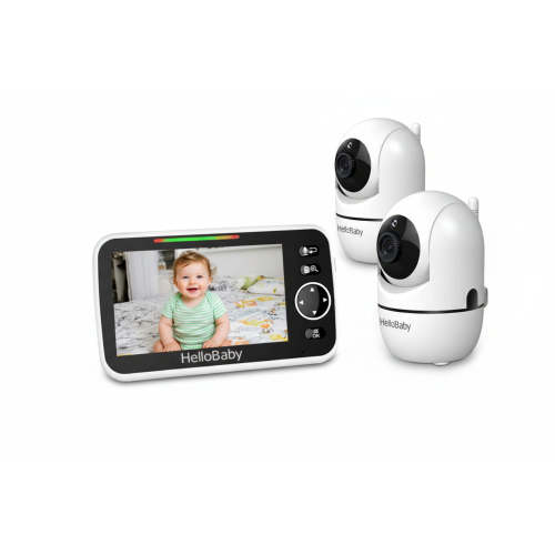 HelloBaby 5" Video Baby Monitor with 2 Cameras HB6550-2