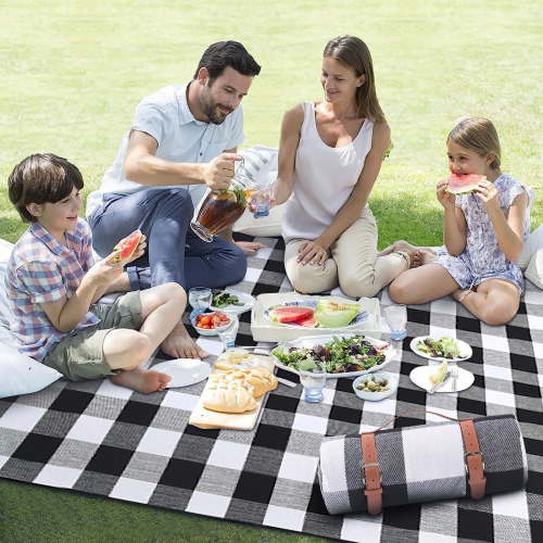 Extra Large Picnic Blanket, Waterproof and Foldable Beach Blanket for Camping, Park, Beach, Grass