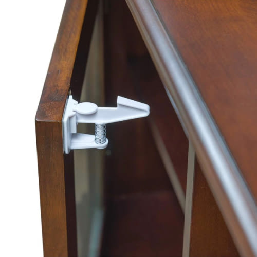 Inaya Cabinet Locks Baby Proofing - Child Proof Drawer Locks - Child Safety Cabinet Latches with 3M Adhesive Easy Installation - No Drilling or Extra Screws (8 Pack)