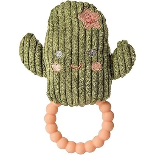 Mary Meyer Sweet Soothie Soft Baby Rattle with Teether Ring, 6-Inches, Cactus