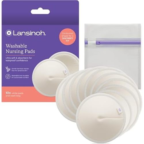 Lansinoh Washable Nursing Pads, 10 Count