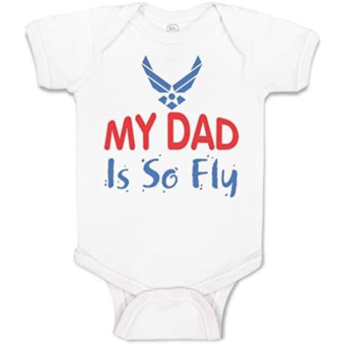 Cute Rascals Custom Baby Bodysuit My Daddy Is So Fly Air Force Dad Father's Day Funny Cotton