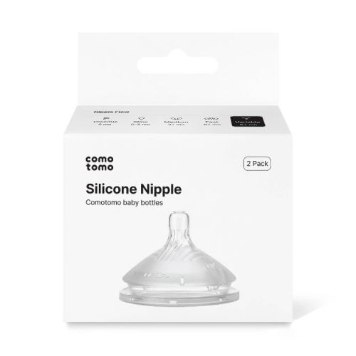 Comotomo Silicone Replacement Bottle Nipples Gen 2 - 2pk - Level 4 - Variable Flow