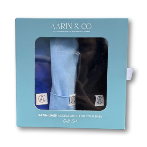Newborn Satin Lined Jersey Beanie Gift Set-Boy – Aarin & Co.