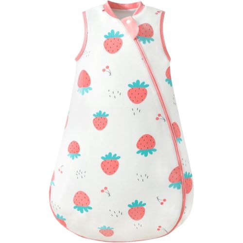 1.0 Tog 2.5 Tog Baby Sleep Sack, 100% Cotton Baby Sleeping Bag 3-24M, 2-Way Zipper Baby Wearable Blanket