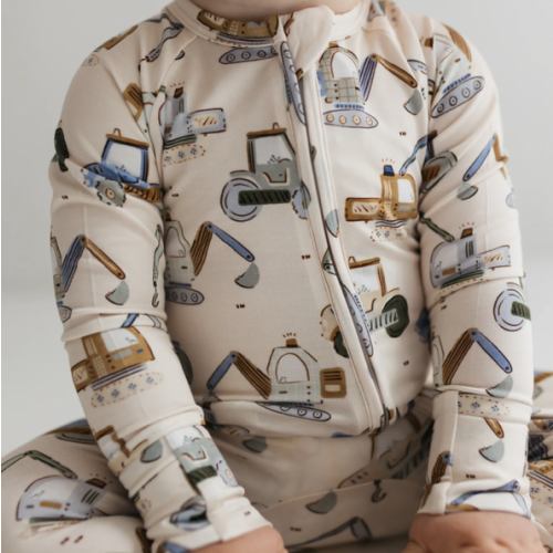 Little Excavator Zipper Romper PRE-ORDER SHIPS 4/25 – In My Jammers