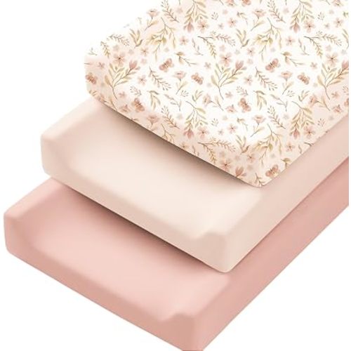 Konssy 3 Pack Stretchy Changing Pad Covers, 32"x16" Changing Table Sheets