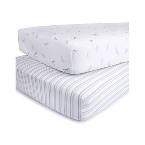 Ely's & Co. Baby Fitted Crib Sheet 100% Combed Jersey Cotton for Baby Boy 2 Pack