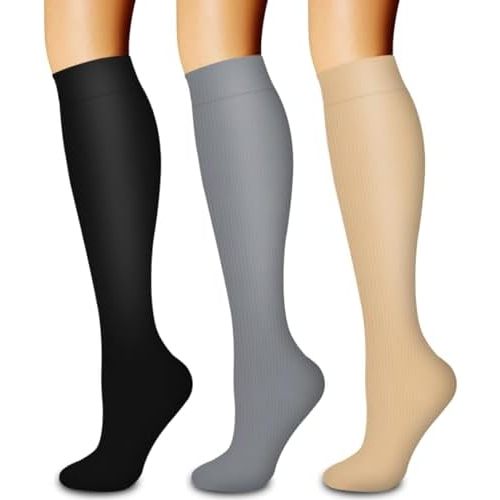 Laite Hebe 3 Pack Medical Compression Sock-Compression Sock For Women and Men Circulation -Best for Running,Nursing,Athletic Sports