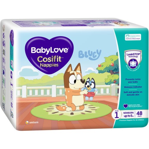 BabyLove Cosifit Newborn Nappies Size 1 (up to 5kg) 48 Pack