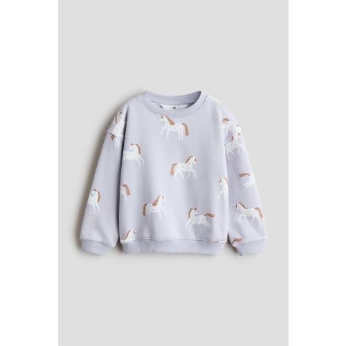 BRUSHED-INSIDE SWEATSHIRT WITH PRINTED MOTIF
