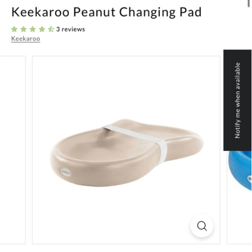 Keekaroo Peanut Changing Pad – Pacifier Kids Boutique